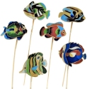 Kubla Crafts Bejeweled Enamel 4300- Bookmark Fish Set of 6