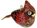 Kubla Crafts Cloisonne KUB 4308 Cloisonne Cardinal Ornament