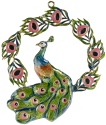 Kubla Crafts Bejeweled Enamel 4349 Peacock Enamel Ornament