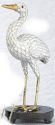Kubla Crafts Cloisonne KUB 4352W Large Enamel White Heron Fig