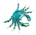 Kubla Crafts Cloisonne 4356BL Articulated Enameled Blue Crab Ornament