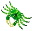 Kubla Crafts Cloisonne 4356SP Articulated Enameled Green Crab Ornament