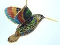 Kubla Crafts Cloisonne 4378YO Cloisonne Orange Hummingbird Ornament