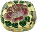 Kubla Crafts Cloisonne 4405R Cloisonne Rose Box