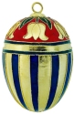 Kubla Crafts Cloisonne 4415 Floral Cloisonne Egg Ornament