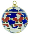 Kubla Crafts Cloisonne 4418 Santa Claus Cloisonne Ball Ornament