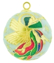 Kubla Crafts Cloisonne 4422WH Cloisonne Angel Ball Ornament