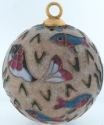 Kubla Crafts Cloisonne 4456 Cloisonne Fish Ball Ornament Set of 3