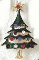 Kubla Crafts Bejeweled Enamel KUB 4500S Christmas Tree Brooch