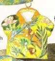 Kubla Crafts Cloisonne 4512A Cloisonne Hawaiin Shirt Ornament