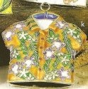 Kubla Crafts Cloisonne 4512E Cloisonne Hawaiin Shirt Ornament
