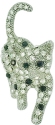 Kubla Crafts Bejeweled Enamel 4527 Austrian Crystal Cat Brooch