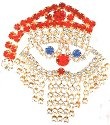 Kubla Crafts Bejeweled Enamel KUB 4538 Santa Face Brooch