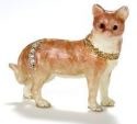 Kubla Crafts Bejeweled Enamel KUB 4544 Tabby Cat Brooch