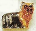 Kubla Crafts Bejeweled Enamel 4548 Yorkie Yorkshire Terrier Dog Brooch