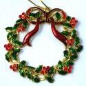 Kubla Crafts Bejeweled Enamel 4581 Jeweled Enamel Wreath Ornament