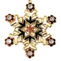 Kubla Crafts Bejeweled Enamel KUB 4582A Snowflake Ornament