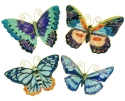 Kubla Crafts Cloisonne 4621 Cloisonne Butterfly Ornaments Set of 4