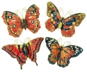 Kubla Crafts Cloisonne 4622 Cloisonne Butterfly Ornaments Set of 4