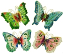 Kubla Crafts Cloisonne 4624 Cloisonne Butterfly Ornaments Set of 4