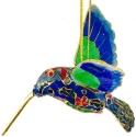 Kubla Crafts Cloisonne 4630B Enamel Small Hummingbird Ornament