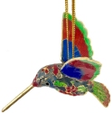 Kubla Crafts Cloisonne 4630D Enamel Small Hummingbird Ornament