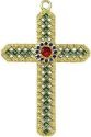 Kubla Crafts Cloisonne 4705 Cross Ornament