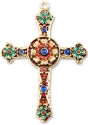 Kubla Crafts Cloisonne 4709 Double Sided Cross Ornament