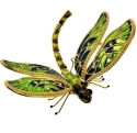 Kubla Crafts Cloisonne 4749Ci Articulated Enamel Dragonfly Ornament