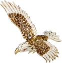 Kubla Crafts Cloisonne 4779N Enamel Articulated Eagle Ornament