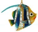 Kubla Crafts Cloisonne 4780BL Jewel Blue Fish Ornament