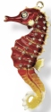 Kubla Crafts Cloisonne 4782RD Articulated Red Seahorse Ornament