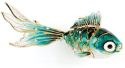 Kubla Crafts Cloisonne 4793AQ Jeweled Large Koi Ornament