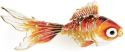 Kubla Crafts Cloisonne 4793OR Bejeweled Large Koi Ornament Orange