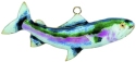 Kubla Crafts Cloisonne 4805 Cloisonne Rainbow Trout Ornament