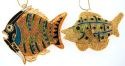 Kubla Crafts Cloisonne 4813 Filigree Fish Ornament Set of 6