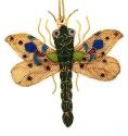Kubla Crafts Cloisonne 4816 Dragonfly Ornament Set of 4