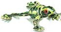 Kubla Crafts Cloisonne 4820B Cloisonne Light Green Frog Ornament