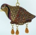 Kubla Crafts Cloisonne 4857 Cloisonne Quail Ornament