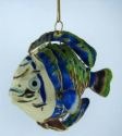 Kubla Crafts Cloisonne 4873B Cloisonne Large Blue Fish Ornament