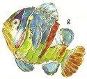 Kubla Crafts Cloisonne 4875L Cloisonne Large Art Fish Ornament