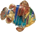 Kubla Crafts Cloisonne 4875O Cloisonne Large Art Orange Fish Ornament