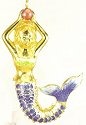 Kubla Crafts Cloisonne 4876B Cloisonne Mermaid Ornament Blue
