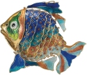 Kubla Crafts Cloisonne 4884M Cloisonne Large Art Ripple Fish Ornament