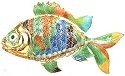 Kubla Crafts Cloisonne 4901PG Cloisonne Large Art Fish Ornament