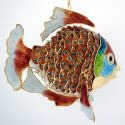 Kubla Crafts Cloisonne 4920O Cloisonne Extra Large Art Fish Ornament