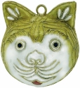 Kubla Crafts Cloisonne 4937 Cloisonne Cat Head Ornament