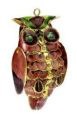 Kubla Crafts Cloisonne 4971 Cloisonne Owl Ornament