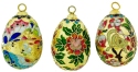 Kubla Crafts Cloisonne 4977 Cloisonne Medium Egg Ornament Set of 6