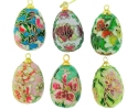 Kubla Crafts Cloisonne 4979 Cloisonne Mini Egg Ornament Set of 6